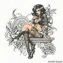 shemale stripper tattoo design idea