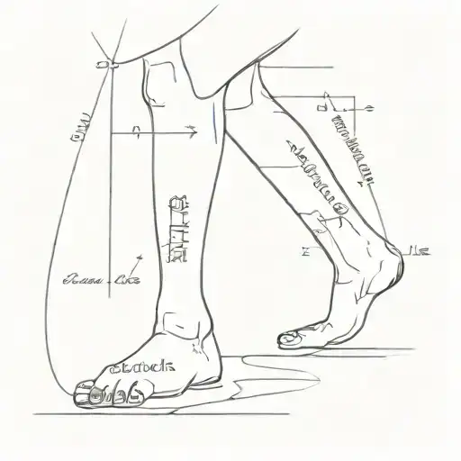 Child's leg with birth data child name Gabriel weight 3150 height 57 tattoo design idea