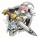 slashing reality using dagger tattoo design idea