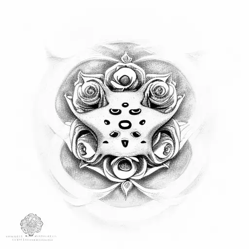 Asclepius with roses tattoo design idea