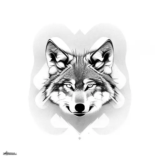 Wolf tattoo design idea