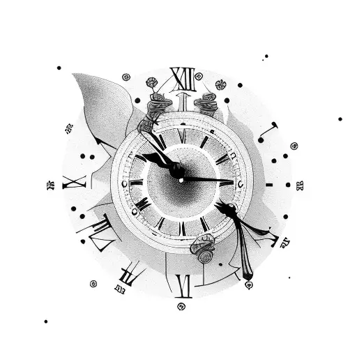 Clock , Eyes , Family tattoo design idea