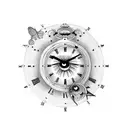 Clock , Eyes , Family tattoo design idea