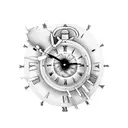 Clock , Eyes , Family tattoo design idea