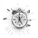 Clock and Eyes tattoo design idea