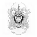 monkey king tattoo design idea