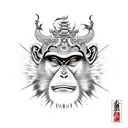 monkey king tattoo design idea