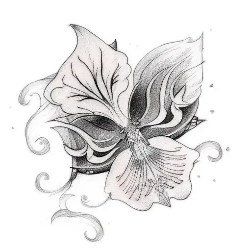 Sketch "Feyre's Tattoo (acotar) And Violets..." Tattoo Idea BlackInk AI