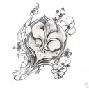 feyre's tattoo (ACOTAR) and violets tattoo from fourth wing mixture tattoo design idea