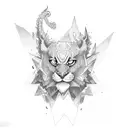 mar y montaña  tattoo design idea