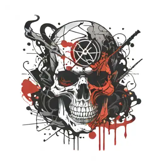 The Skull Riddler tattoo design idea
