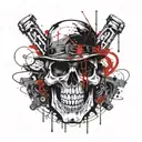 The Skull Riddler tattoo design idea
