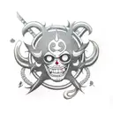 Combine elements from One Piece and epic anime battles tattoo design idea