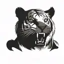 Tiger with a crown   tattoo design idea