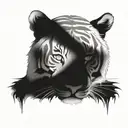 Tiger with a crown   tattoo design idea