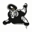 Tiger with a crown   tattoo design idea