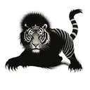 Tiger with a crown   tattoo design idea