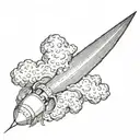 Comet with long tail that could around forearm  tattoo design idea