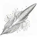 Comet with long tail that could around forearm  tattoo design idea