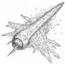 meteor  with long tail that could around forearm  tattoo design idea