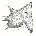 meteor  with long tail that could around forearm  tattoo design idea