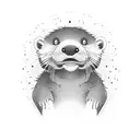 forearm placement of "Welcome back Otter" a play on welcome back Kotter where every character is an otter tattoo design idea