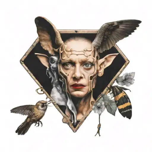 silence of the lambs cover tattoo design idea