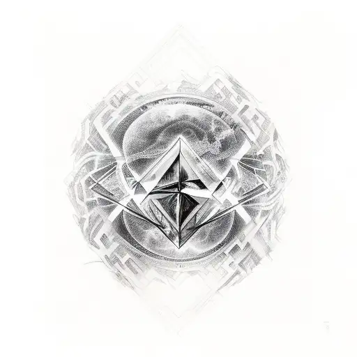 The word MUSE where each letter is filled in the style of the album covers of the band muse tattoo design idea