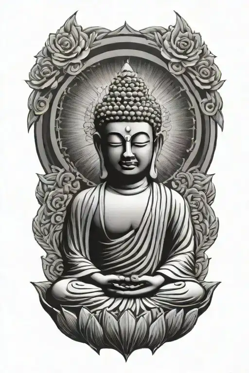 Buddha tattoo design idea