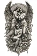 angels tattoo design idea