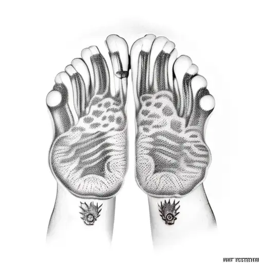bear paw with claws tattoo design idea