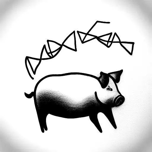 Pig tattoo design idea
