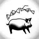 Pig tattoo design idea