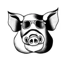 Pig tattoo design idea