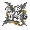 dice sixes sevens and nines  tattoo design idea