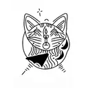 Salem cat tattoo design idea