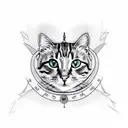 Salem cat tattoo design idea