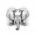 elephant with ears like butterfly wings tattoo design idea
