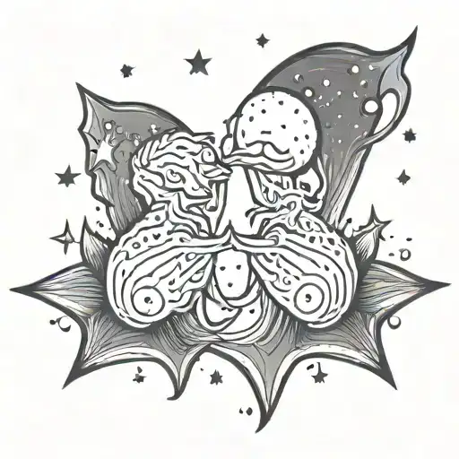 big dipper and little dipper tattoo design idea