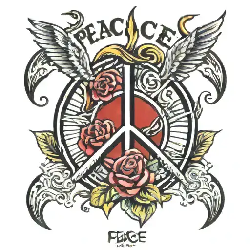 Peace Dawn tattoo design idea