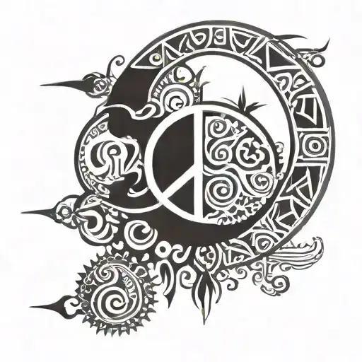 Peace Dawn tattoo design idea