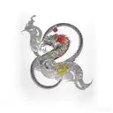 cd letter  tattoo design idea