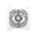 cd letter  tattoo design idea