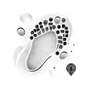 footprint  tattoo design idea