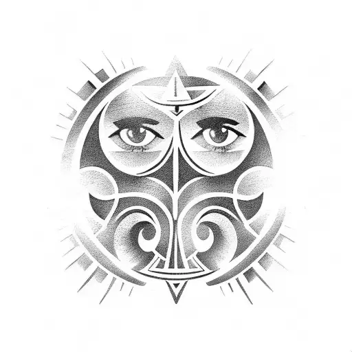 gemini polynesia tattoo design idea