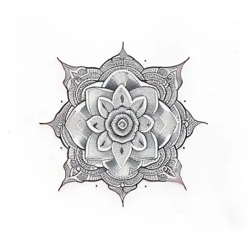 mandala flower snake tattoo design idea