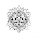 asymmetrical snake flower tattoo design idea