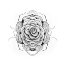 asymmetrical snake flower tattoo design idea