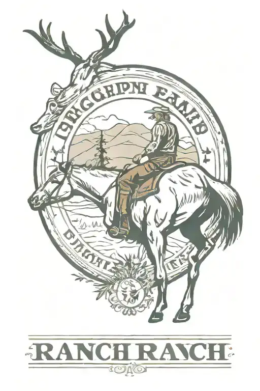 ranch brand logo tattoo design idea