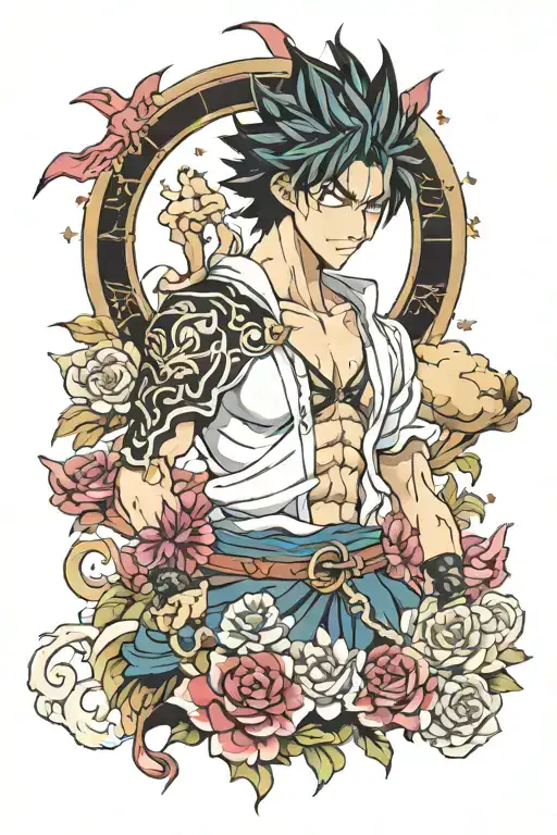 yami from black clover tattoo inspired tattoo design idea